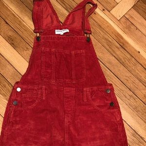 Corduroy overall skirt
